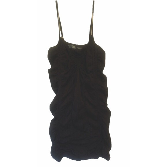 CHARLOTTE RUSSE Black Spaghetti Strap Bodycon Mini Dress Women Medium Goth Sexy - Picture 5 of 5